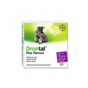 DRONTAL PLUS SABORIZADO HASTA 10 KG 2 COMPRIMIDOS
