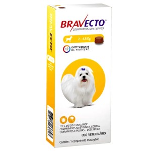 BRAVECTO 2 - 4,5 KG - ANTIPARASITARIO EXTERNO MASTICABLE