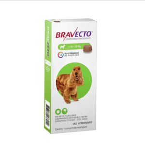 BRAVECTO 10 A 20 KG - ANTIPARASITARIO EXTERNO MASTICABLE 