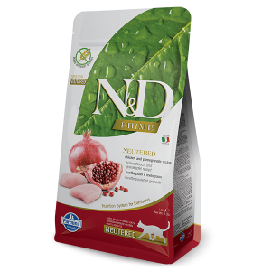 N&D FELINE ADULT CASTRADO POLLO Y GRANADA 1.5 KG