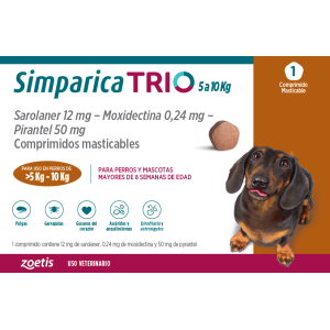 SIMPARICA TRIO 5-10KG FORMATO 1 COMPRIMIDO