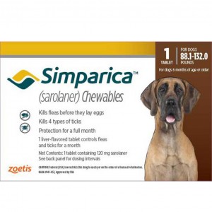 SIMPARICA 120mg - 40 a 60KG (1 COMPRIMIDO)